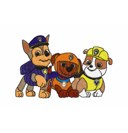 Police Puppy Embroidery Design 5x7