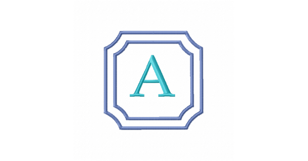 Double Framed Monogram Letter A Embroidery Design Free 4x4 | Multi ...