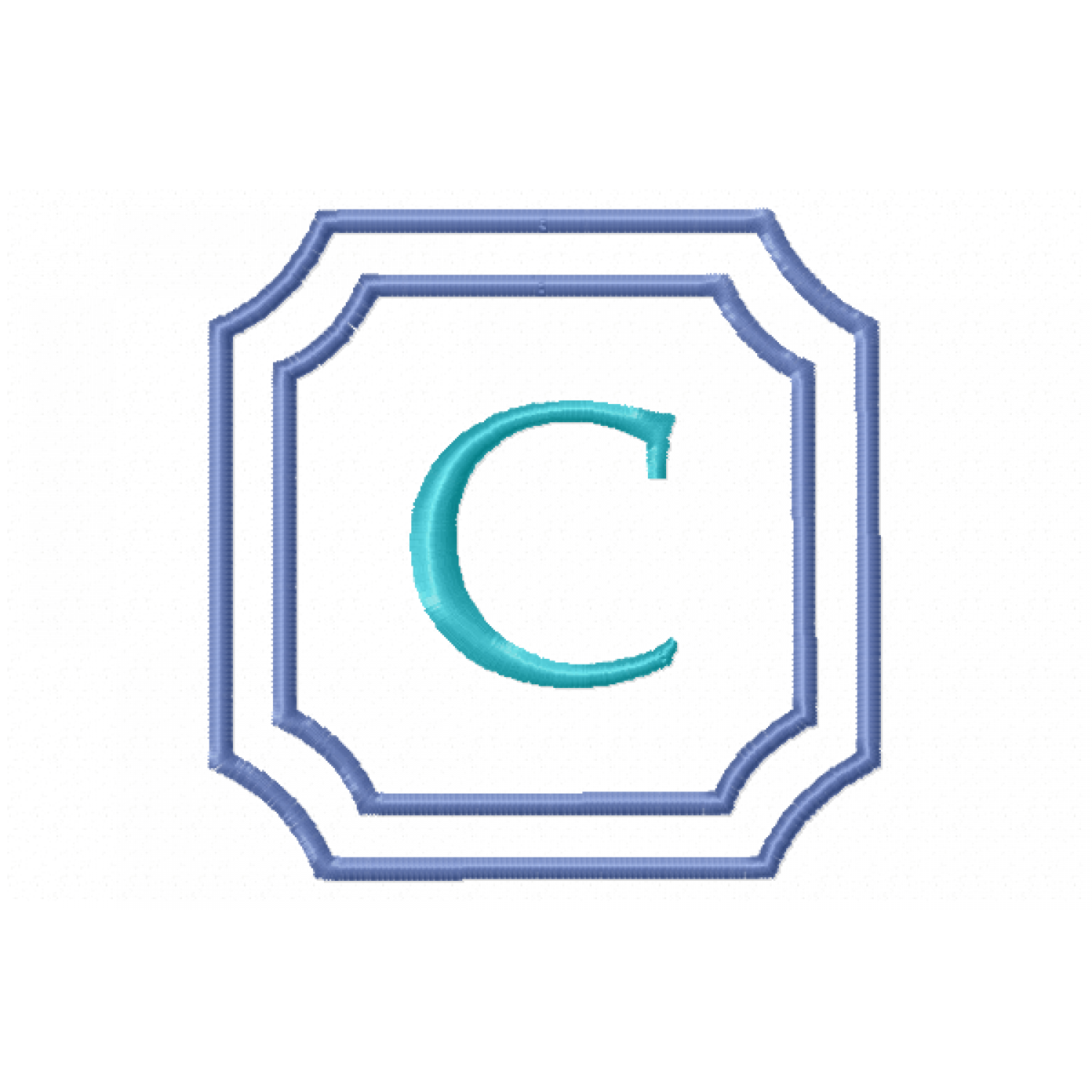 Double Framed Monogram Letter C Embroidery Design Free 4x4 Multi-Format File