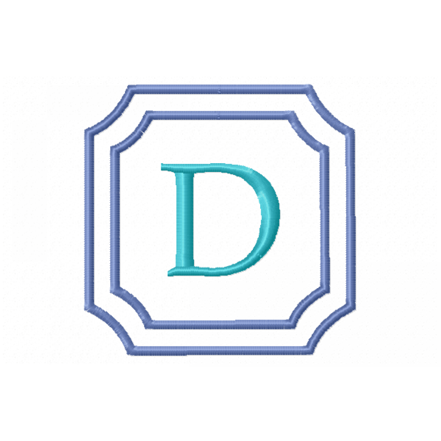 Double Framed Monogram Letter D Embroidery Design Free 4x4 Multi-Format File