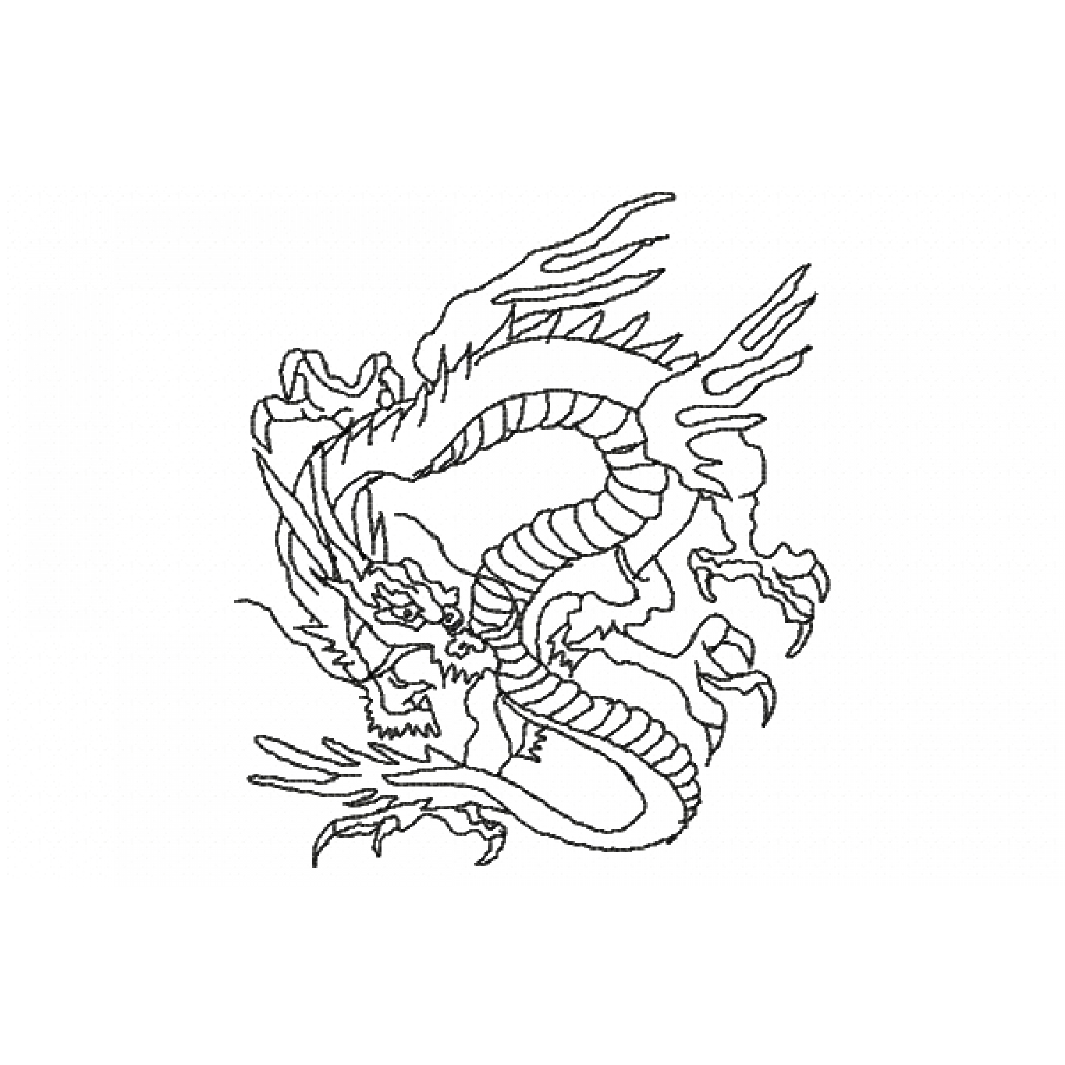 Dragon Embroidery Design