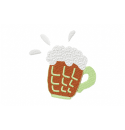 Drinking cup Embroidery Design