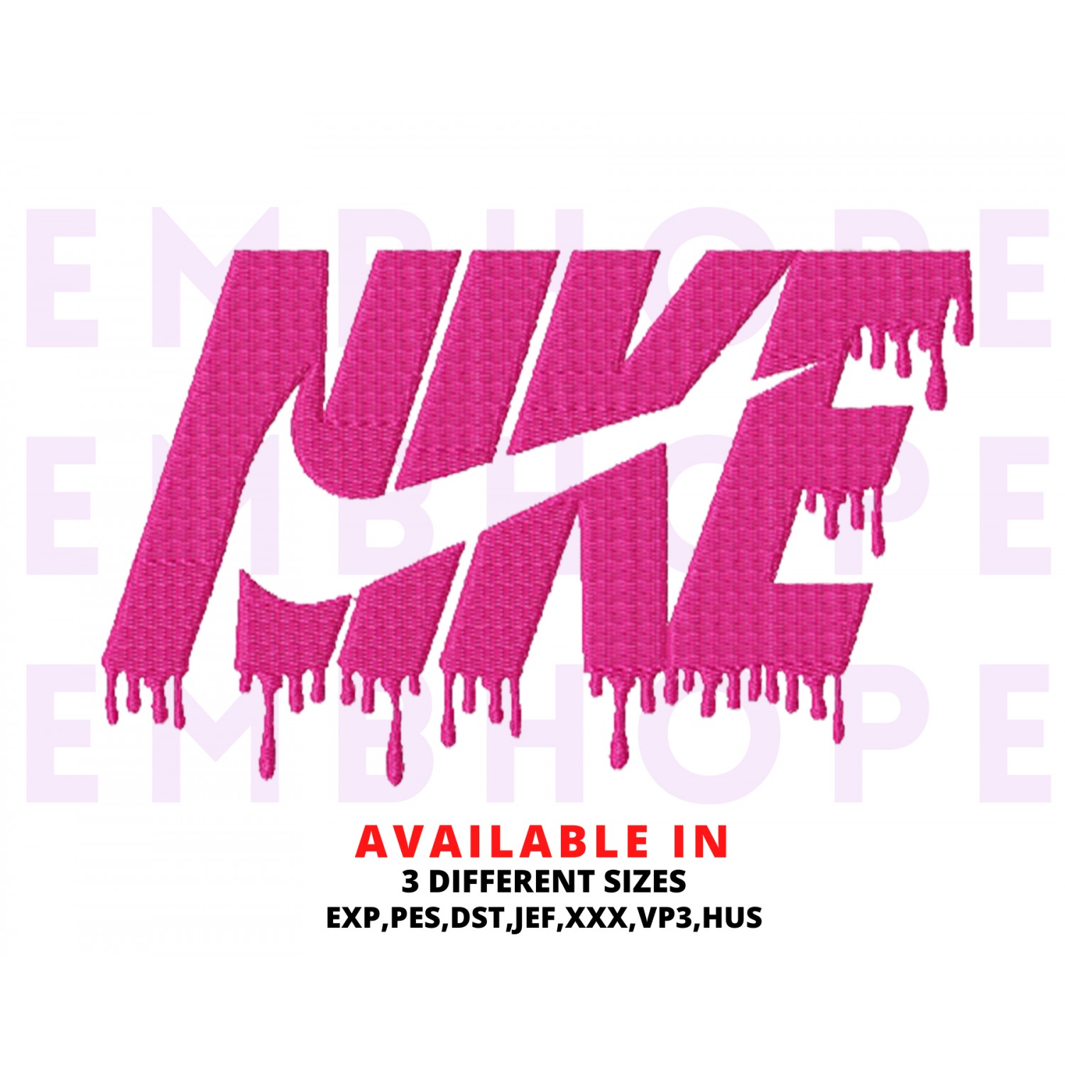 Drip And Logo Sports Embroidery Design