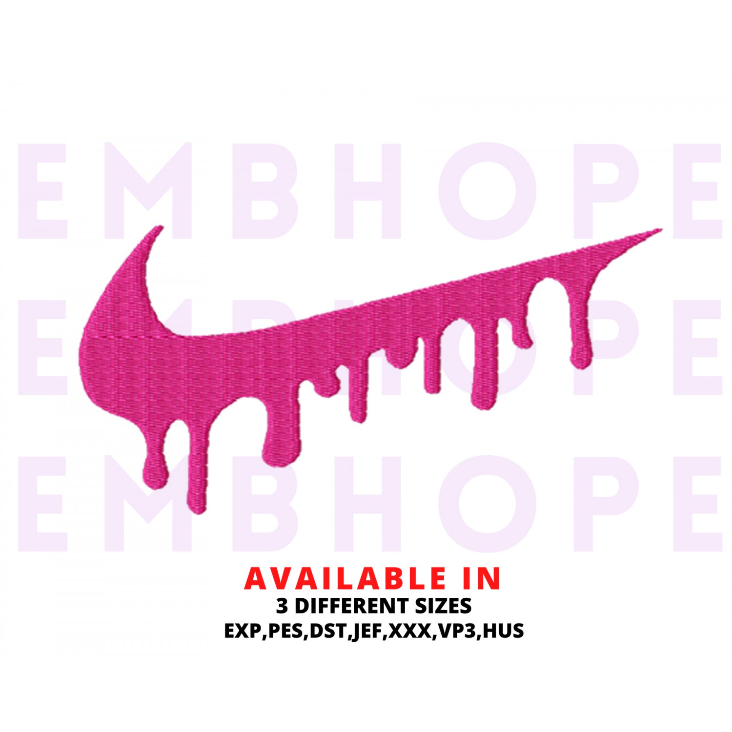 Drip And Logo Sports Embroidery Design