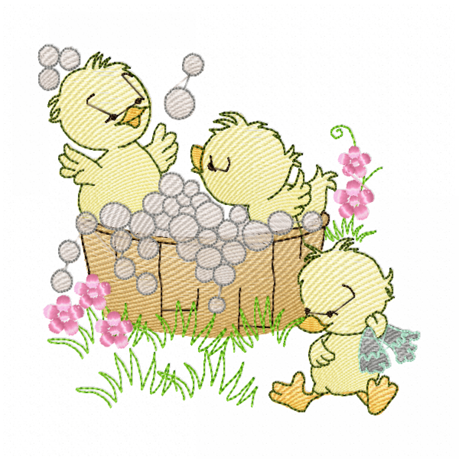 Duckling Embroidery Design