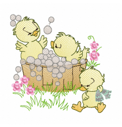 Duckling Embroidery Design