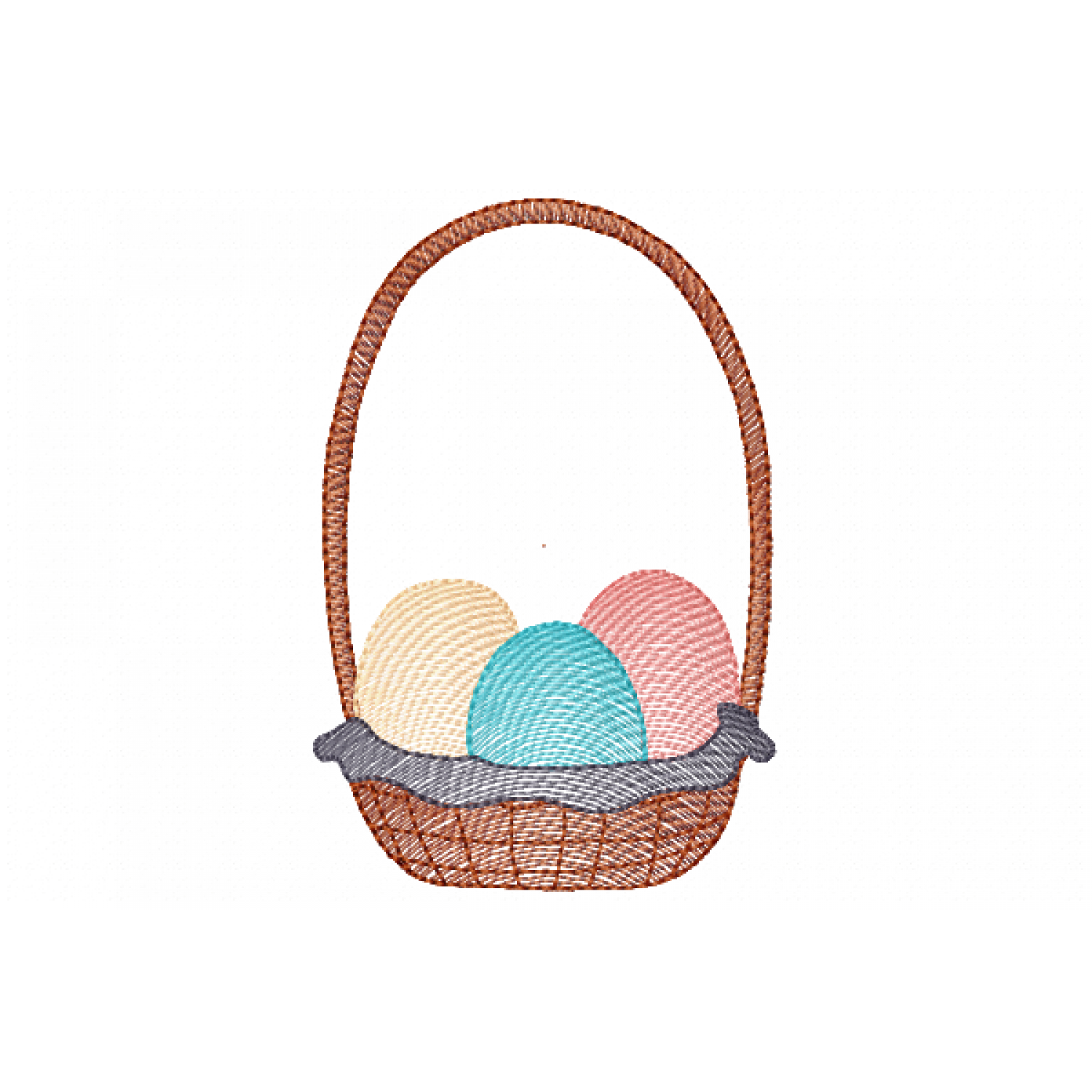 Easter Basket Embroidery Design