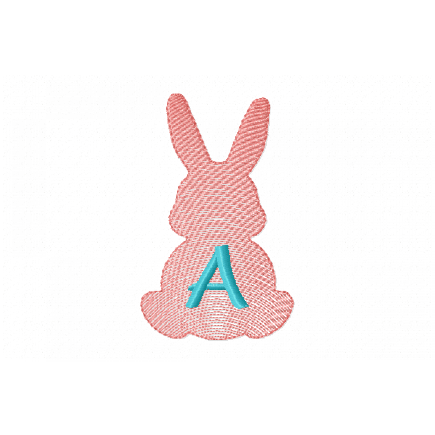 Easter Bunny Letter A Embroidery Design Free 4x4