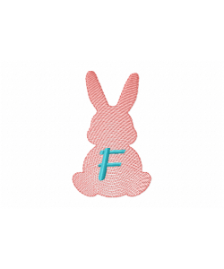 Easter Bunny Letter F Embroidery Design free 4x4 Easter Bunny Letter F Embroidery Design free 4x4