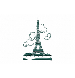 Eiffel Tower Embroidery Design Eiffel Tower Embroidery Design