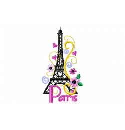 Paris Eiffel Tower Embroidery Design Paris Eiffel Tower Embroidery Design