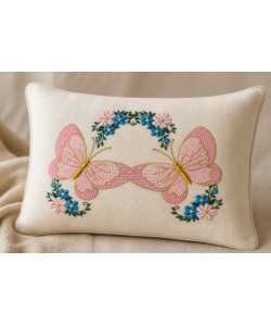 Elegant Butterfly Floral Frame Embroidery Design