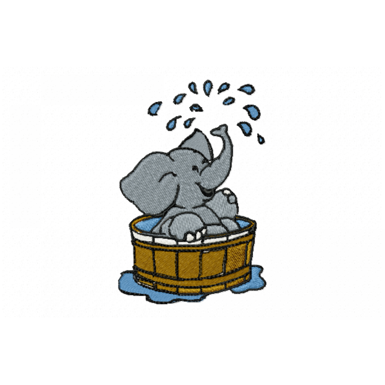 Elephant Free Embroidery Design 4x4 PES JEF 