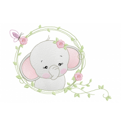 Elephant Free Embroidery Design 5x7 Pes 