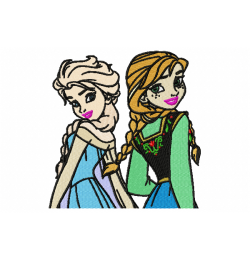 Snow Princess Sisters Embroidery Design Snow Princess Sisters Embroidery Design