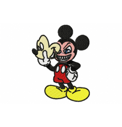 Evil Cartoon Mouse Embroidery Design