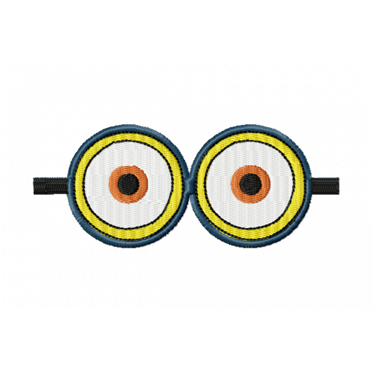 Cartoon Funny Eyes Embroidery Design
