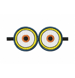 Cartoon Funny Eyes Embroidery Design