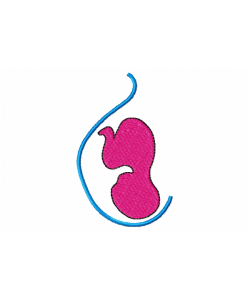Fetus in Womb Free Embroidery Design