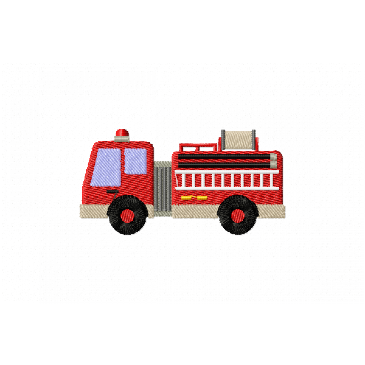 Fire Truck Embroidery Design 4x4