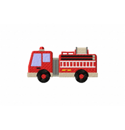 Fire Truck Embroidery Design 4x4