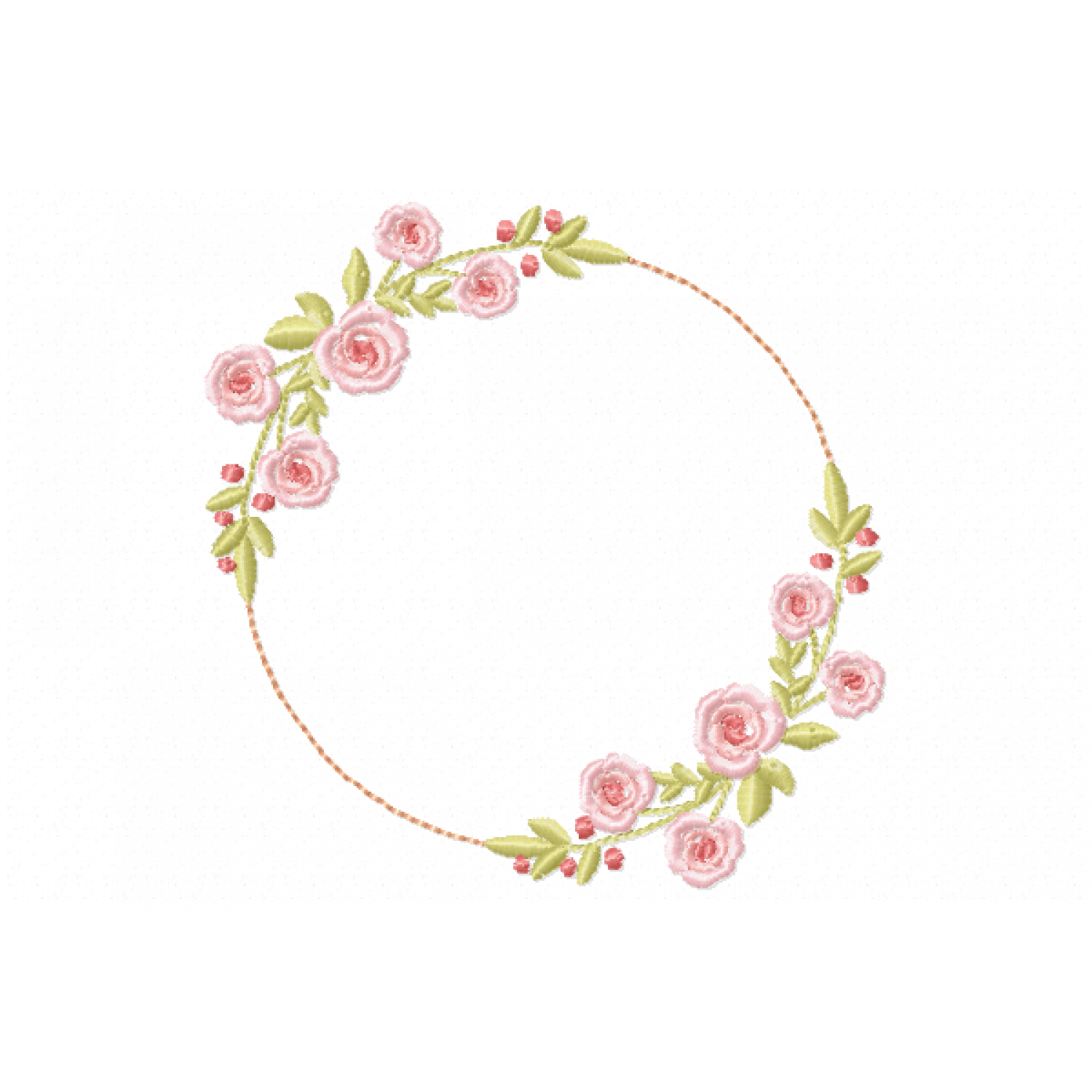 Floral Frame Free Embroidery Design