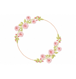 Floral Frame Free Embroidery Design