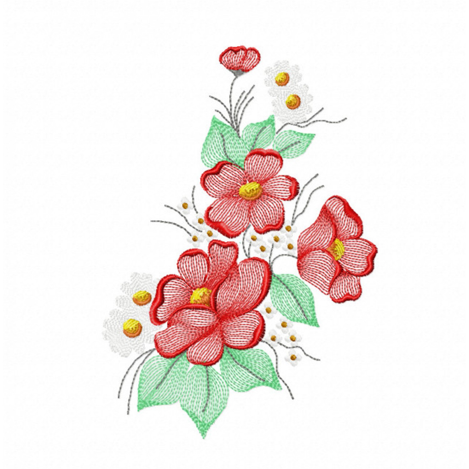 Florals Free Embroidery Design 5X7