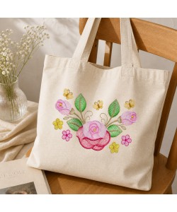 Cute Flores Butterfly Embroidery Design