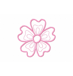Cute Flower applique Embroidery Design