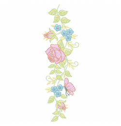 Flower branch Embroidery Design
