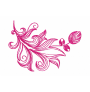 Elegant Swirl Bloom Embroidery Design