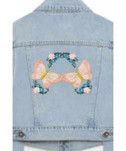 Flower Butterflies Embroidery Design
