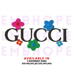 Cute Luxury Flowers Embroidery Design 3 Sizes