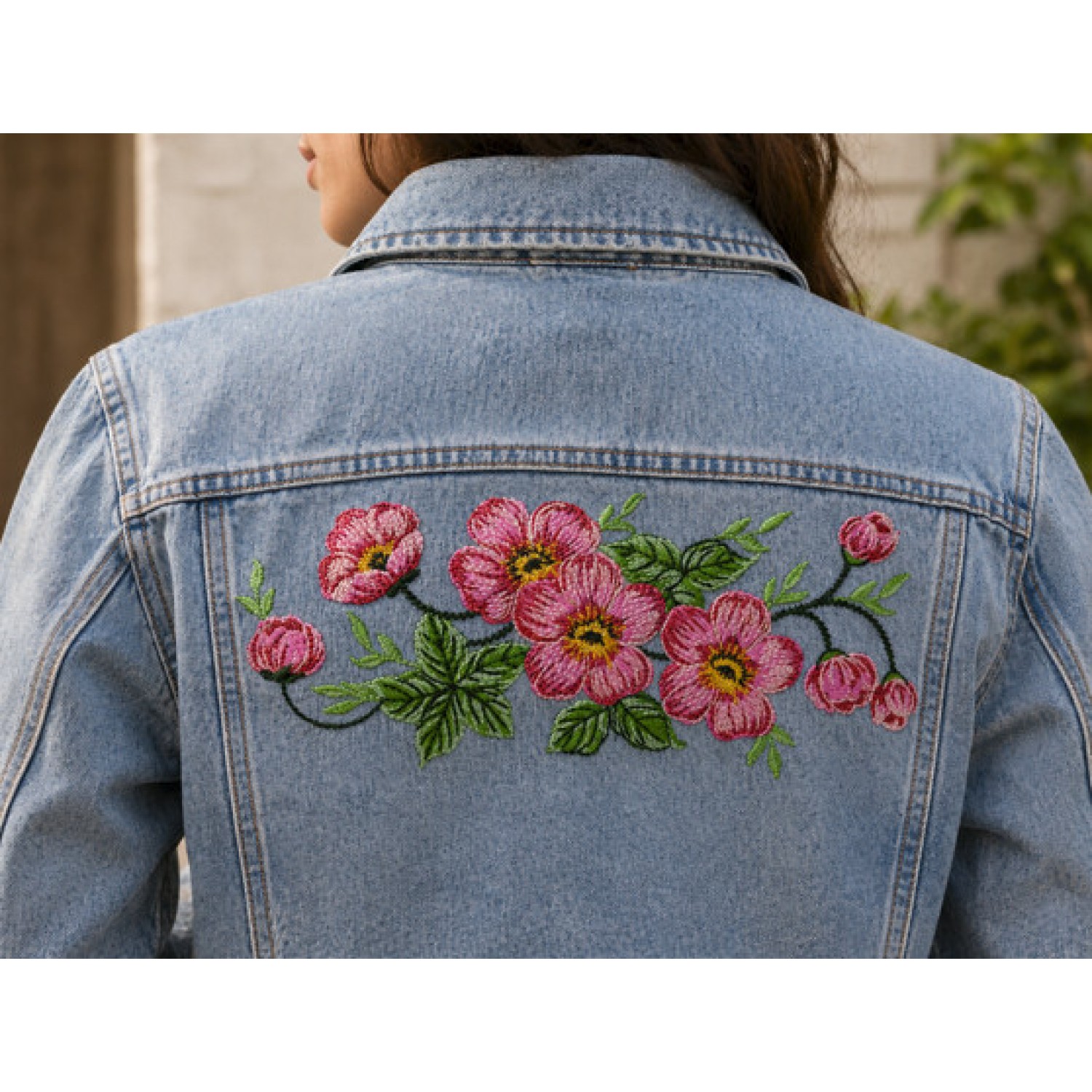 Flowers embroidery design 5x7 hoop