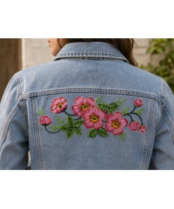 Flowers embroidery design 5x7 hoop