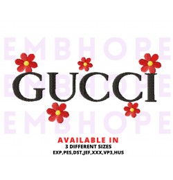 Luxury Flowers Embroidery Design 3 Sizes Luxury Flowers Embroidery Design 3 Sizes