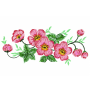 Flowers embroidery design 5x7 hoop