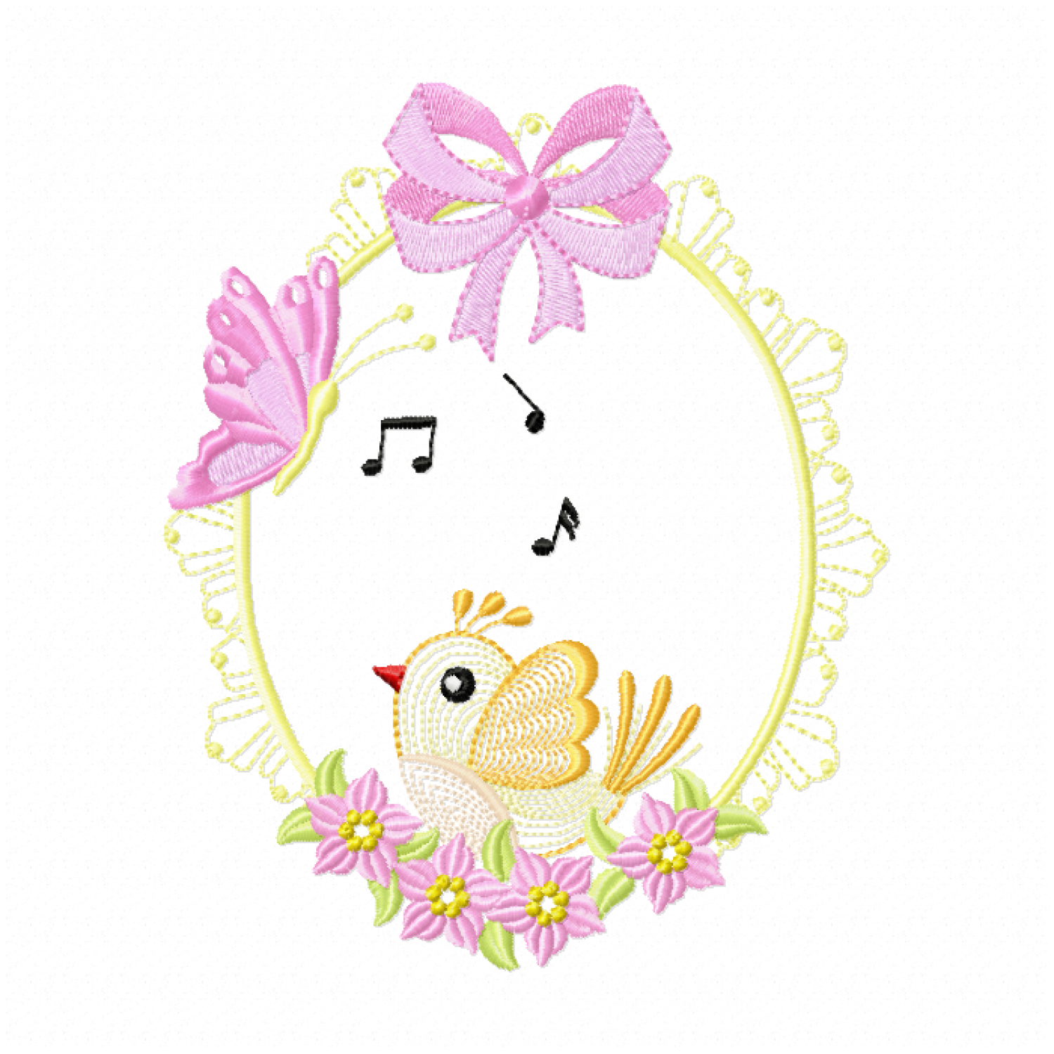 Bird Frame Embroidery Design