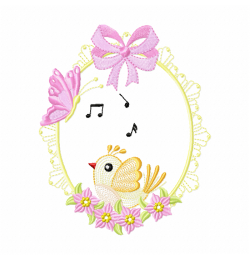 Bird Frame Embroidery Design