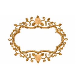 Frame rose Embroidery Design