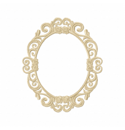 Frame rose Embroidery Design