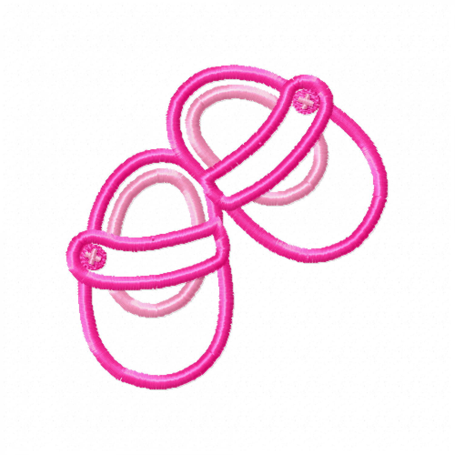 Free Baby Shoe Applique Embroidery Design 4x4