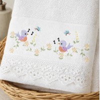 Beautiful Birds singing Embroidery Design 5X7