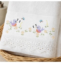 Beautiful Birds singing Embroidery Design 5X7
