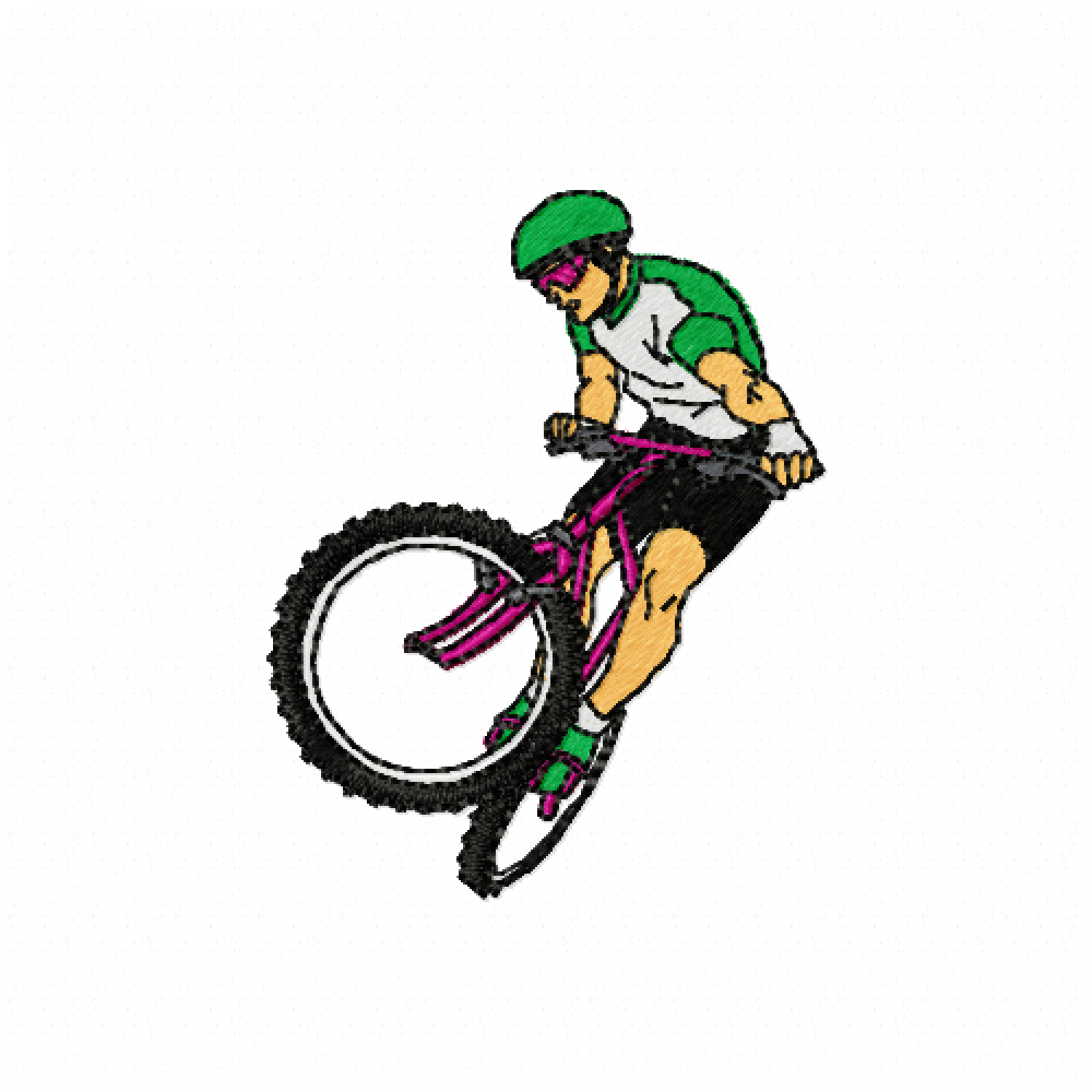 Free Bicycle Embroidery Design 4X4