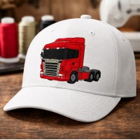 Cute Red truck Embroidery Design 5x7