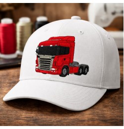 Cute Red truck Embroidery Design 5x7