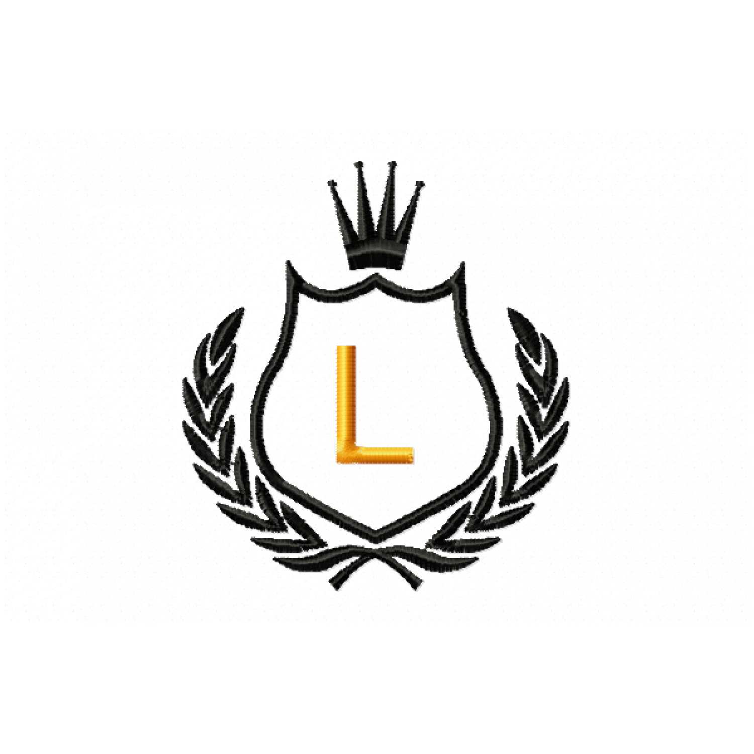 Free Royal Crest Letter L Embroidery Design 4x4