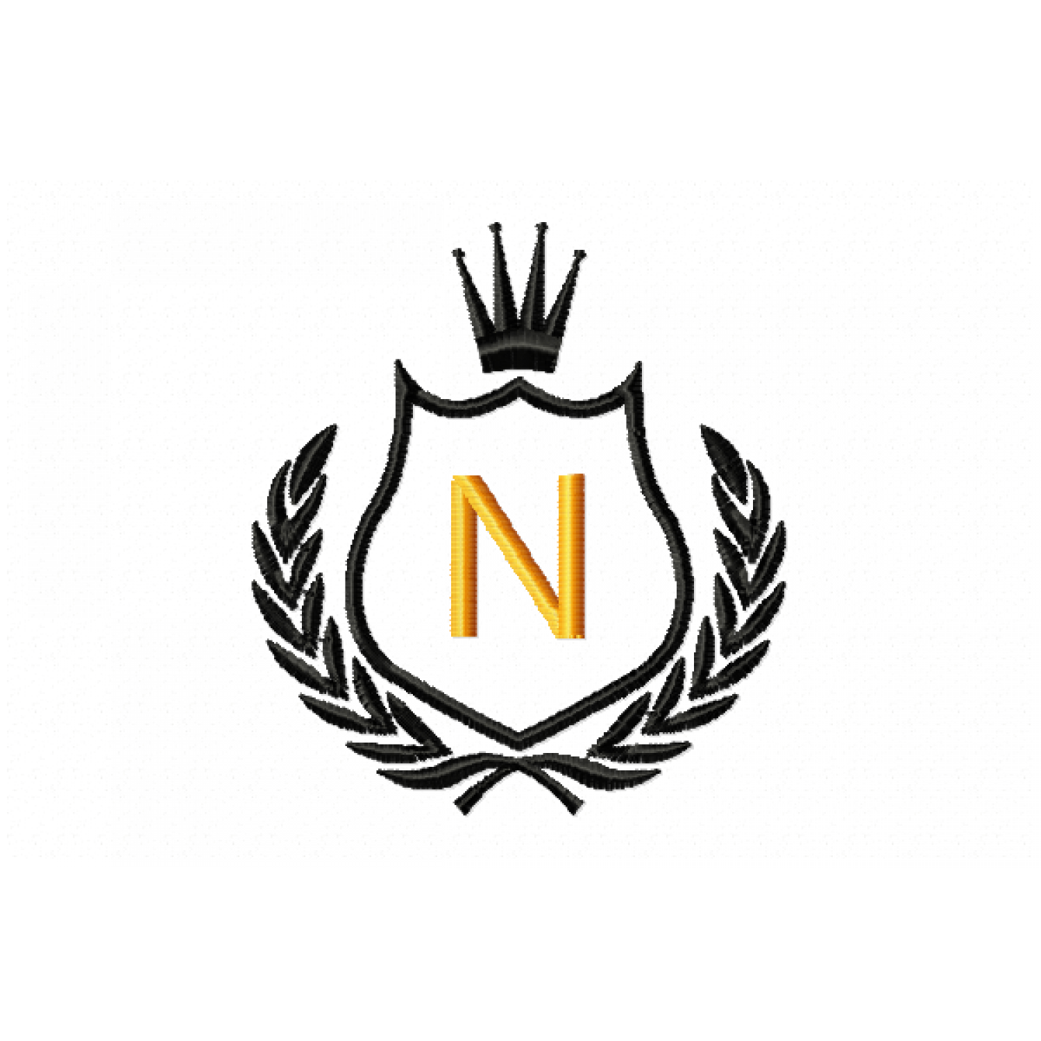 Free Royal Crest Letter N Embroidery Design 4x4